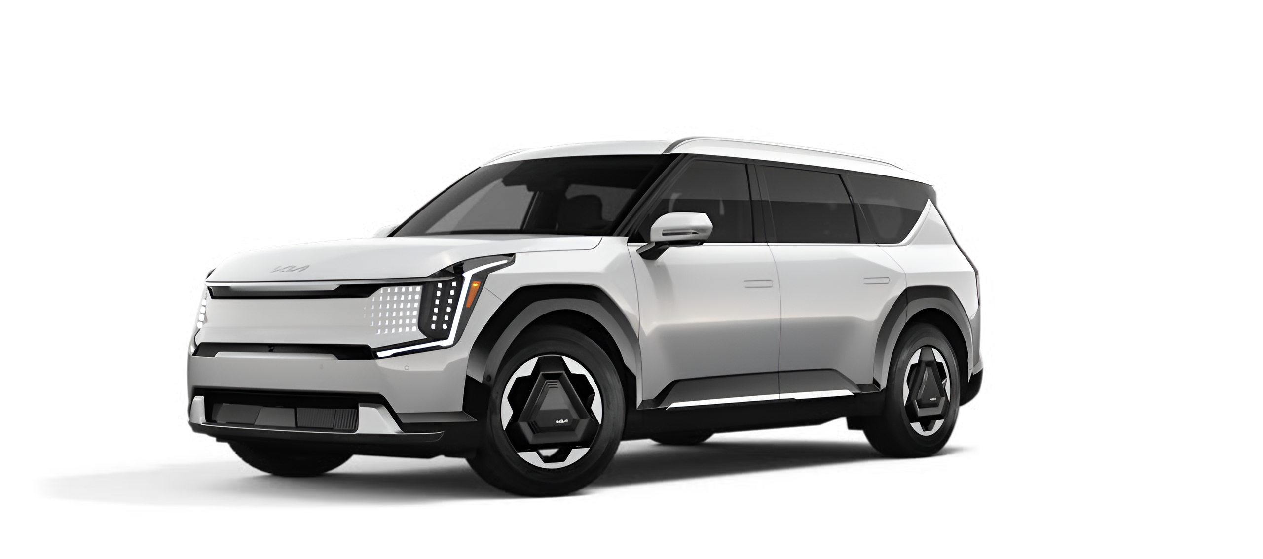 EV9 Ivory Silver exterior