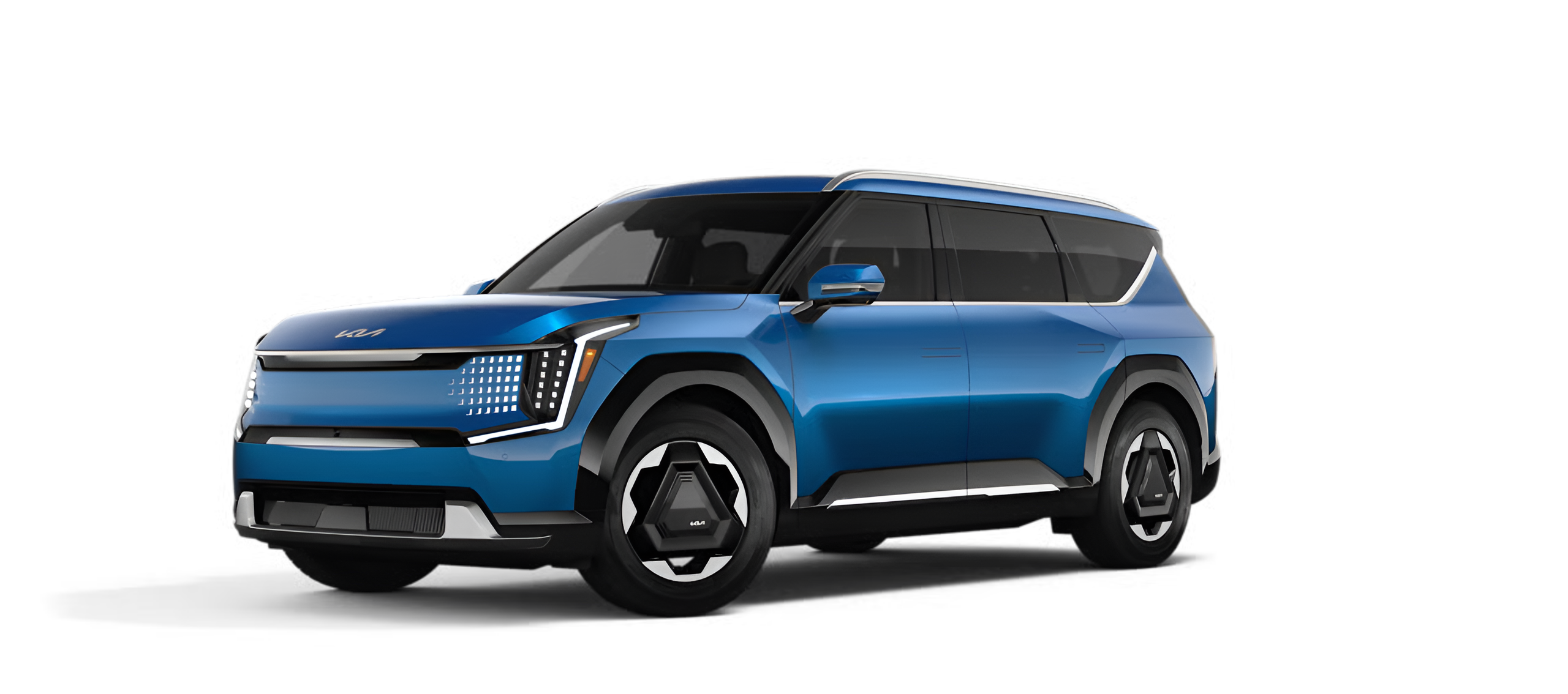 EV9 Ocean Blue exterior